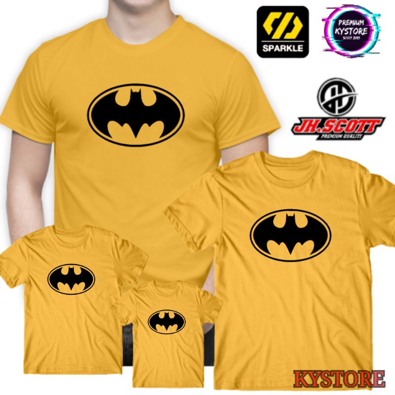 kaos anak dan dewasa superhero atasan pria motif batman cotton combad 30s