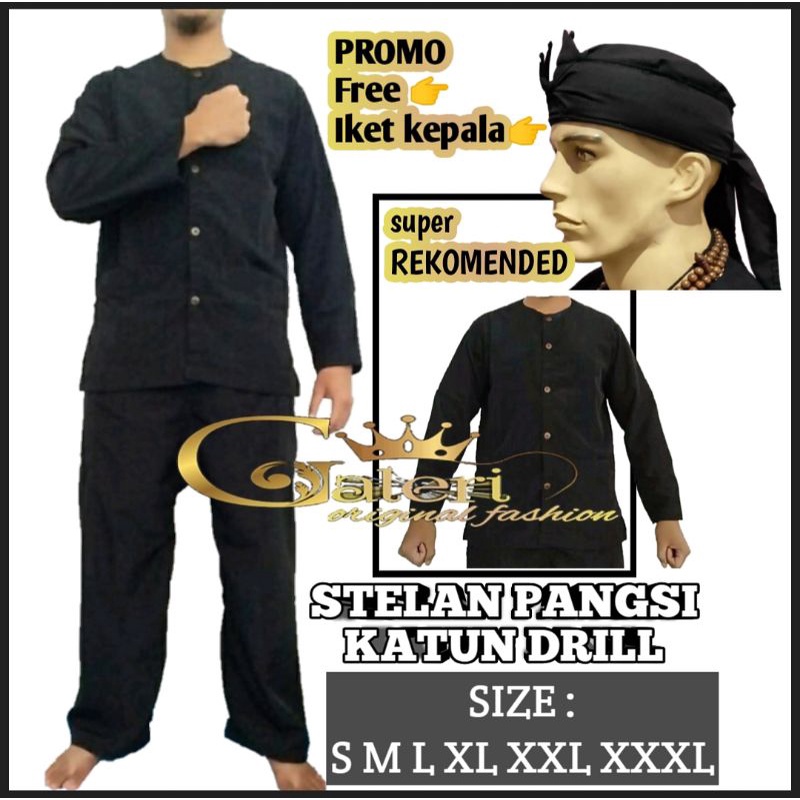 baju pangsi original jumbo size s-xxxl baju pangsi Sunda dewasa