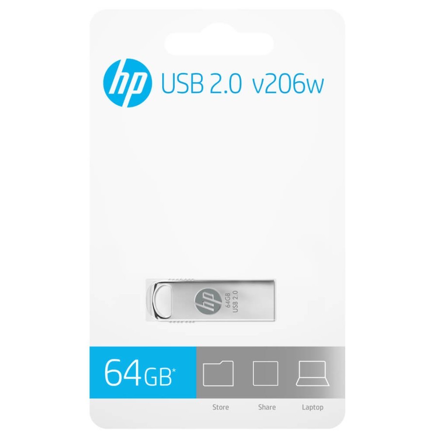 HP Flash Disk16GB 32GB 64GB USB 2.0 V206W Garansi Resmi