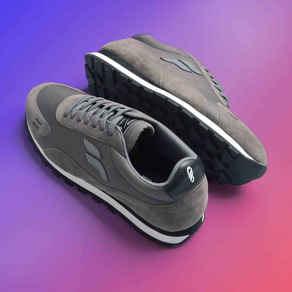 Sepatu Sport Kanvas Kets Running Pria/Cowok Sneakers Footwear | Fusion Grey Reflective |FORIND FSTP