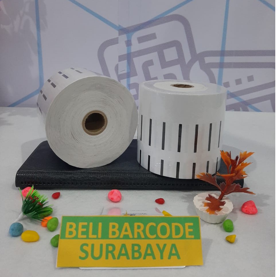 PAKET HEMAT 5 ROLL LABEL SEMICOATED 32X18 + 1 RIBBON WAX 110X300