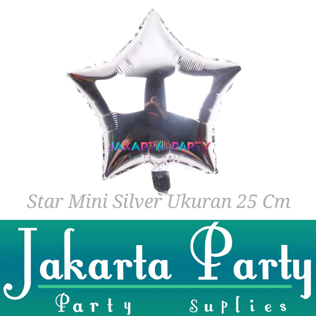 Balon Foil Star Mini Silver / Balon Foil Star / Balon Bintang Mini