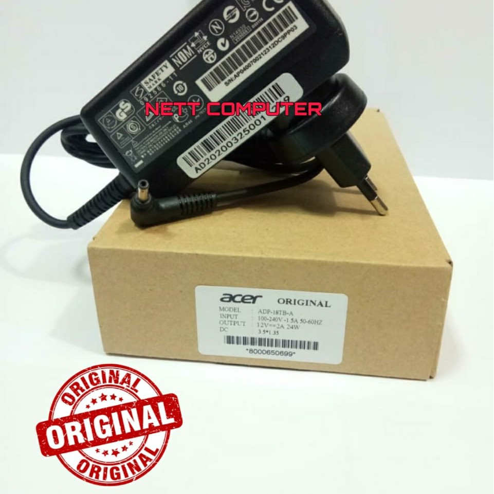 Adaptor Charger Leptop Acer Original 12V - 2A for Laptop Acer One 14 L1410