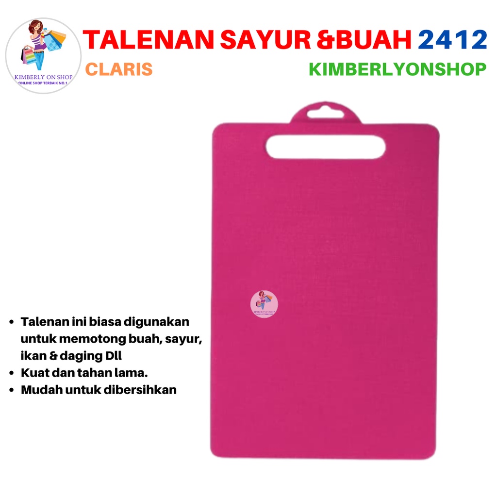 Talenan Plastik Anti Bacterial Delica Claris Cutting Board 2412