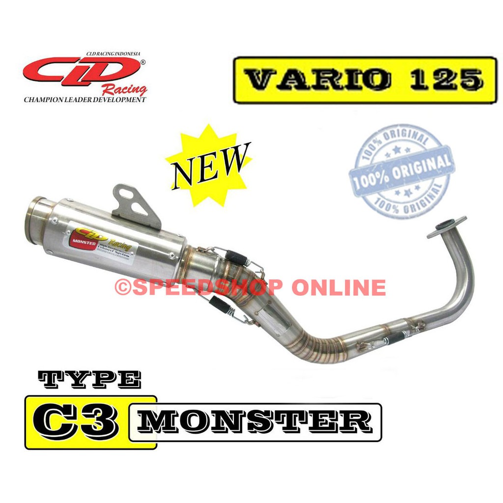 knalpot cld honda vario 125 vario 150 old new original type c3 monster race