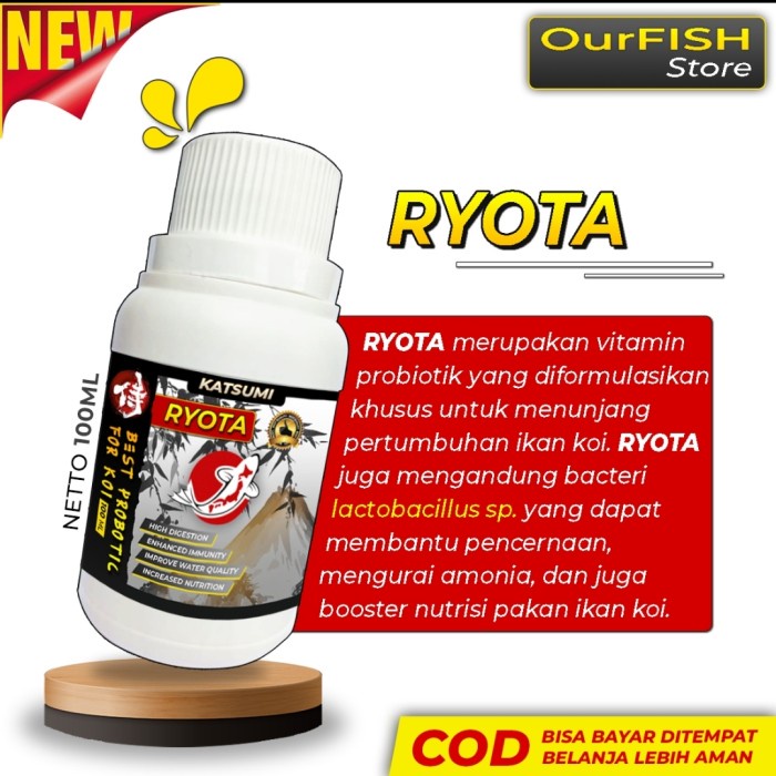 OURFISH - RYOTA Vitamin Koi Best Probiotic For Koi 100 ML