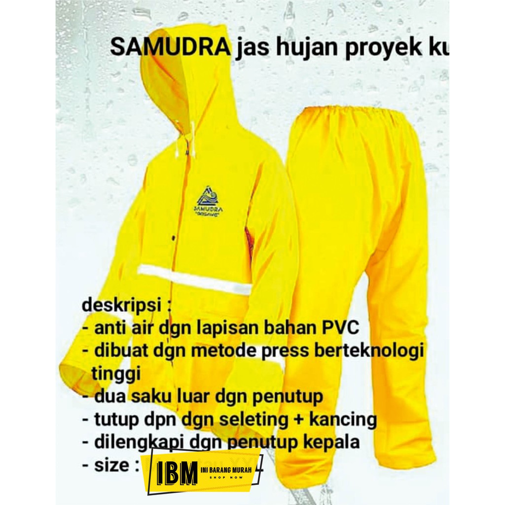 Jas Hujan / Raincoat  Samudra Gosave / Warna Kuning