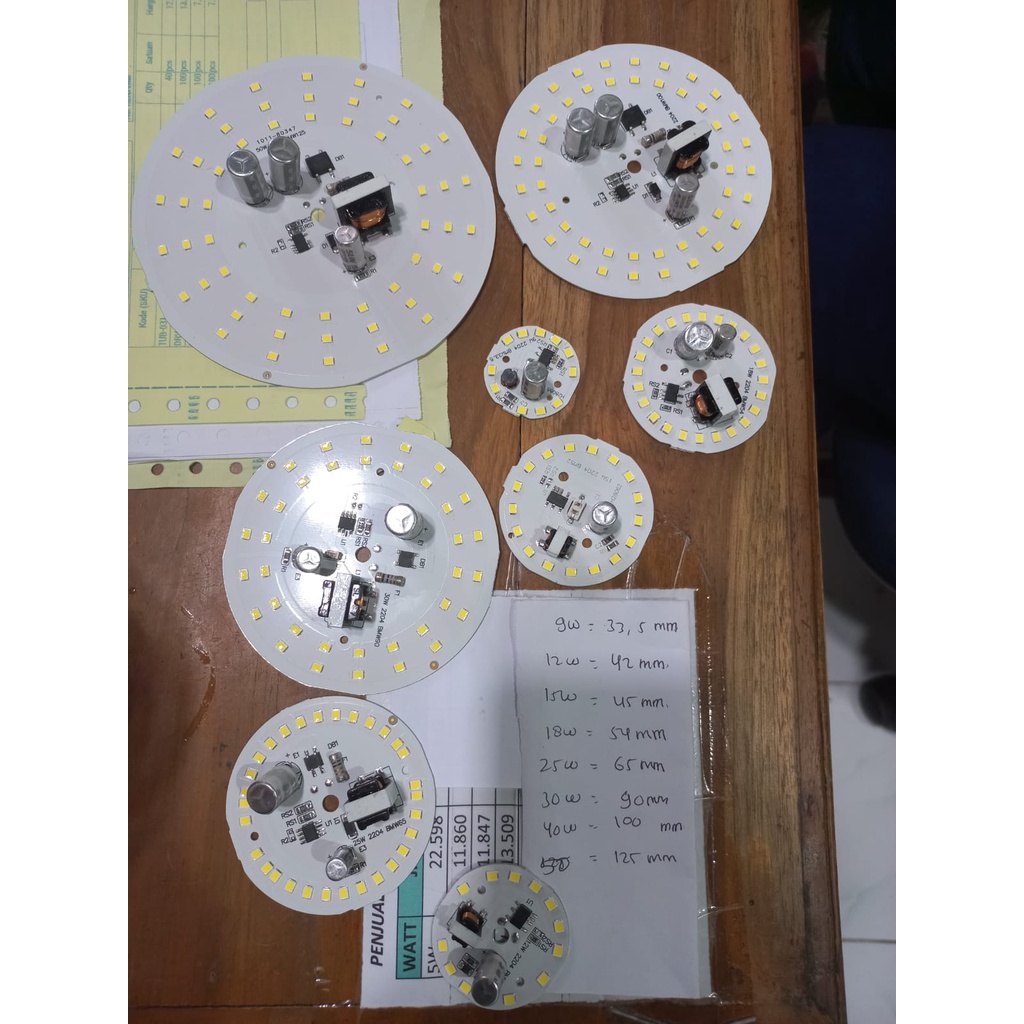 PCB LED AC Super Terang (BMW) - Spare Part Lampu LED AC 220V Bonus Kabel Sekelas BM