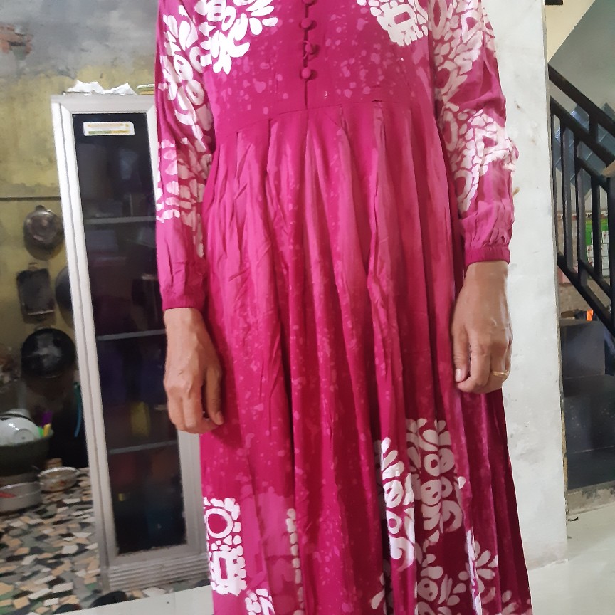 Gamis Twill Rayon Candimekar Premium / Homedress Twill Ori Batik Malaman Asli Pekalongan