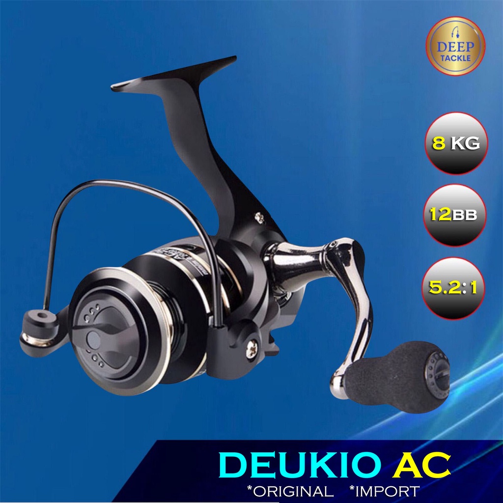 Reel Pancing Metal DEUKIO AC2000 AC3000 AC4000 AC5000 AC6000 AC7000 Spinning Reel Murah