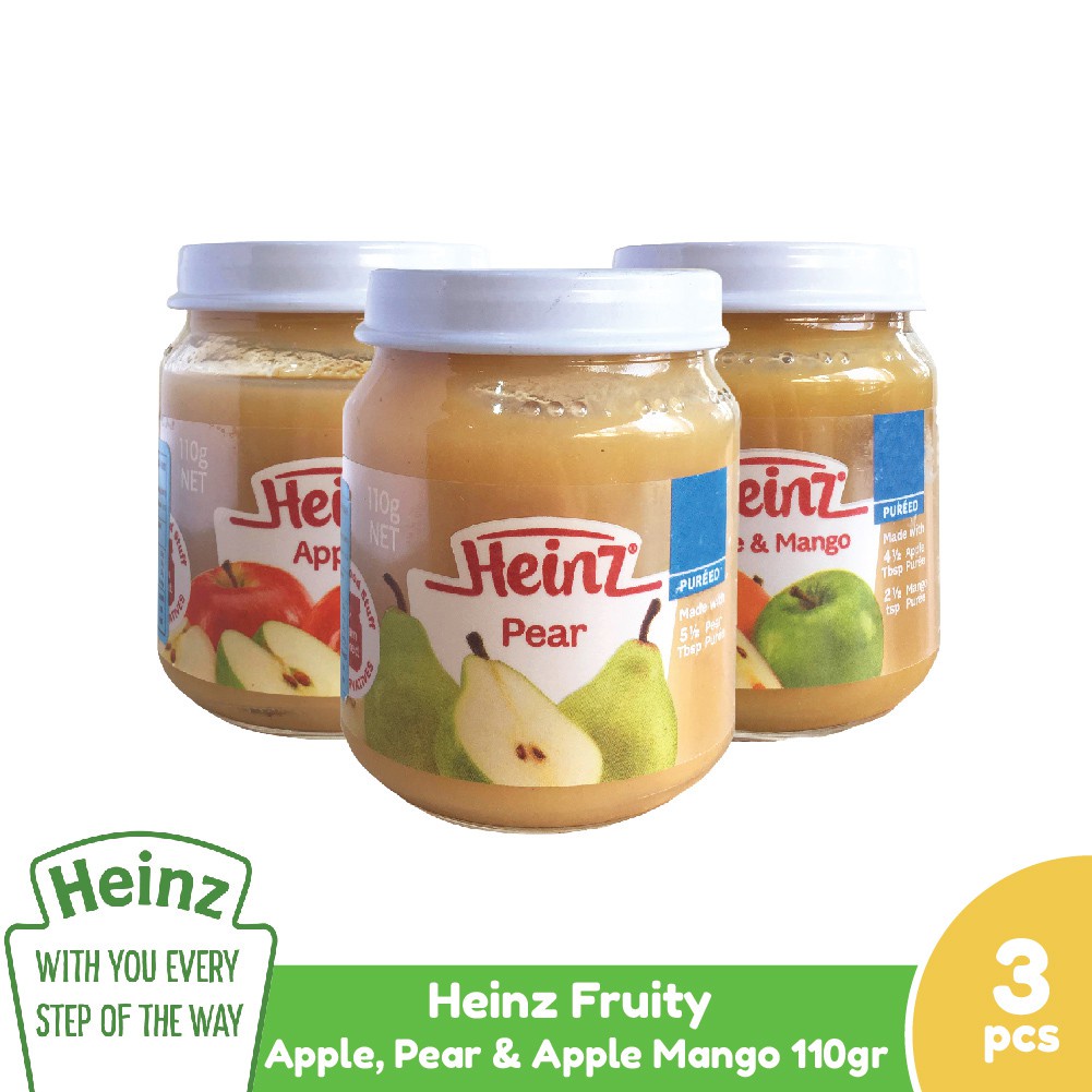 Heinz Fruity Apple, Pear &amp; Apple Mango 110gr