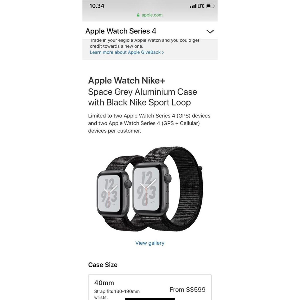 black nike sport loop series 4