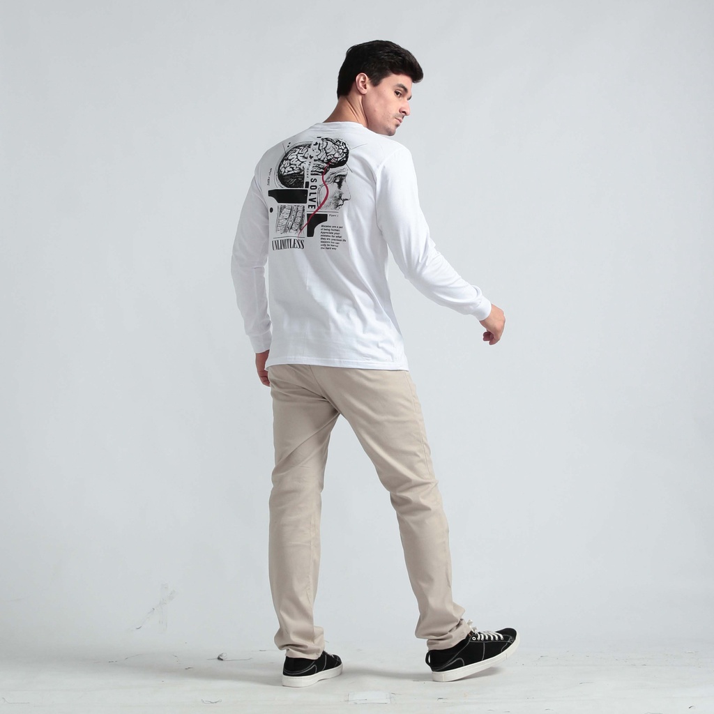 Stalker Longsleeve / Kaos Lengan Panjang - Problem Solve Putih