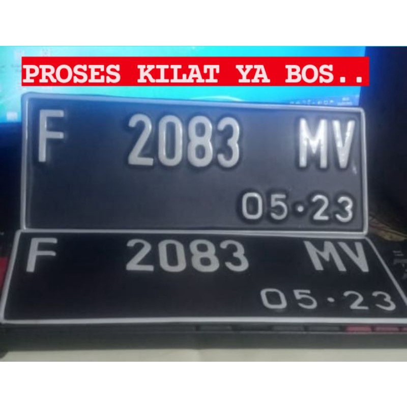 PLAT NOMOR MOTOR STANDAR SAMSAT, BAHAN TEBAL