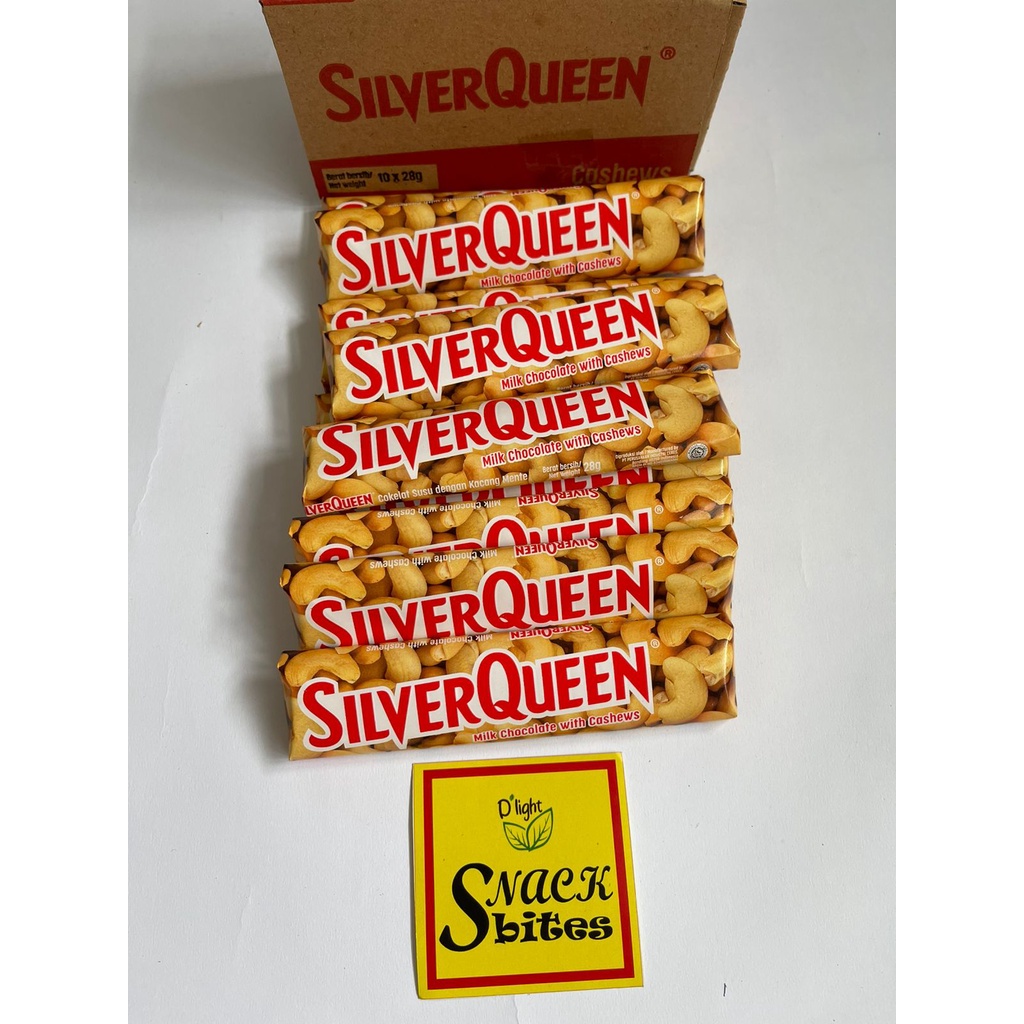 SILVERQUEEN 28 GRAM CASHEW ALMOND COKLAT DLIGHT SNACK