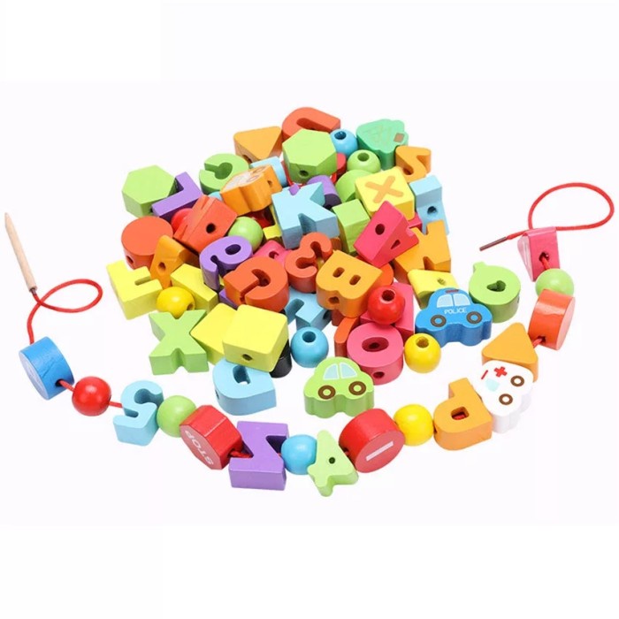 Number Letter City Beads Meronce Mainan Montessori Sensory Play Sensory Toys ArtCraft Mainan Manik