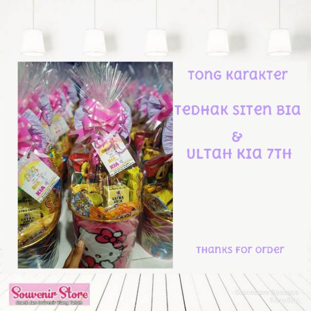 Souvenir Ultah Tong Karakter / Tong Sampah Karakter / Snack Ulang Tahun Surabaya / Snack Ultah