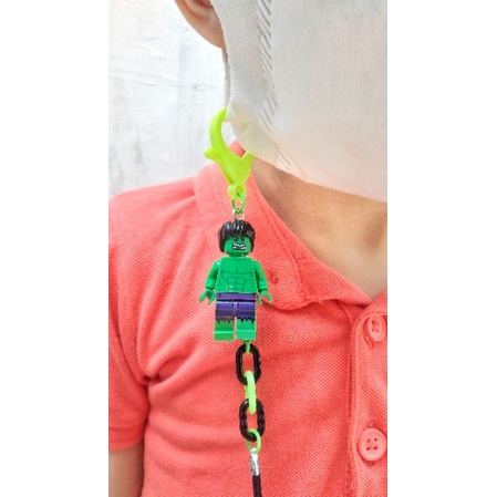 HULK / Tali masker anak / strap masker / tali masker lucu / tali masker lego / tali konektor masker