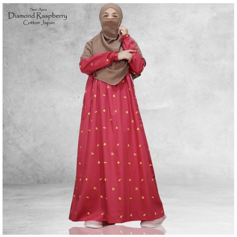 HOMEDRESS GAMIS DASTER BAJU MUSLIM DEWASA MILARY HITAM COKLAT PINK BIRU CREAM - HEART DIAMOND DIANTH