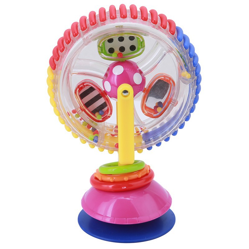 2023mainan Anak Bayi Ferris Wheel Rattle Clanking Suction High Chair Toy