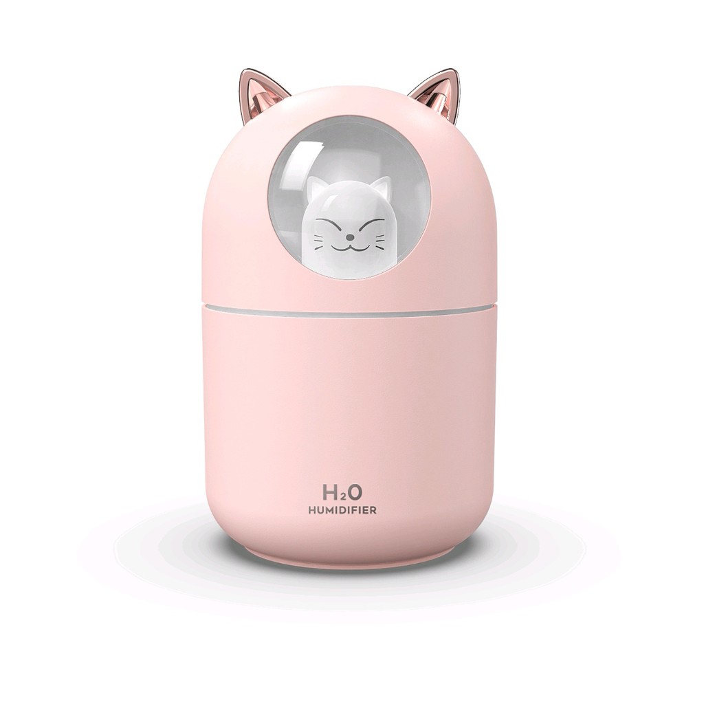 Humidifier Diffuser Mini 300 ML with 7 Colour LED Light Lamp - Pelembab Ruangan-7