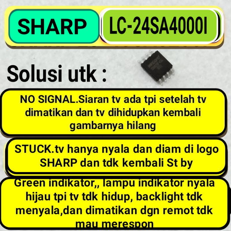 ic eprom memory tv led sharp LC-24SA4000i lc-24sa40001