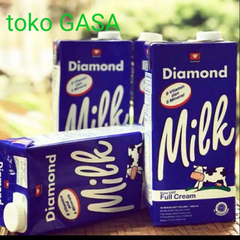 

susu full cream diamond 1 ltr/susu UHT DIAMOND 1ltr /susu cair diamond