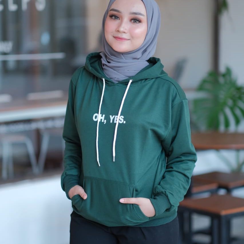 HOODIE OH YES HOODIE TEBAL / HOODE UNISEX