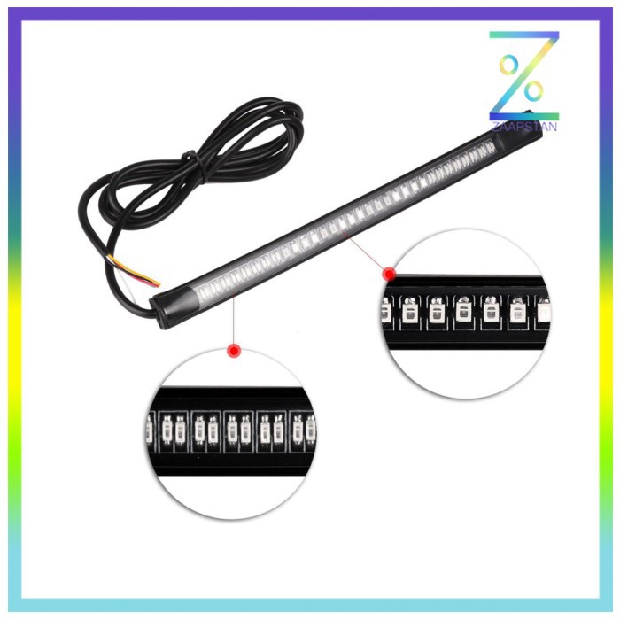 Lampu LED Strip Indikator Rem dan Sein Sepeda Motor - Black