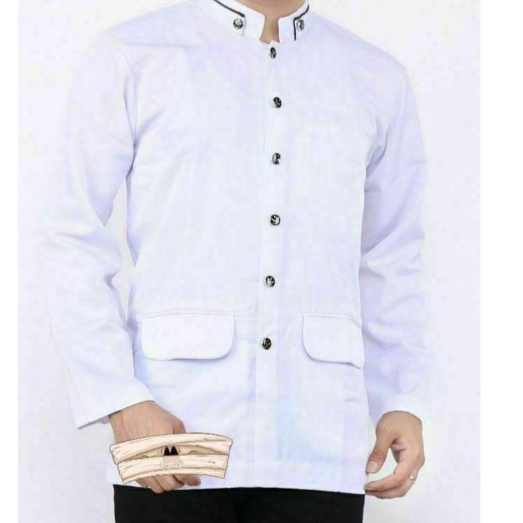 Sudah READY.. PROMO JASKO PUTIH MURAH/JASKO POLOS PREMIUM/JASKO POLOS/JAS KOKO PUTIH M L XL XXL/JAS 