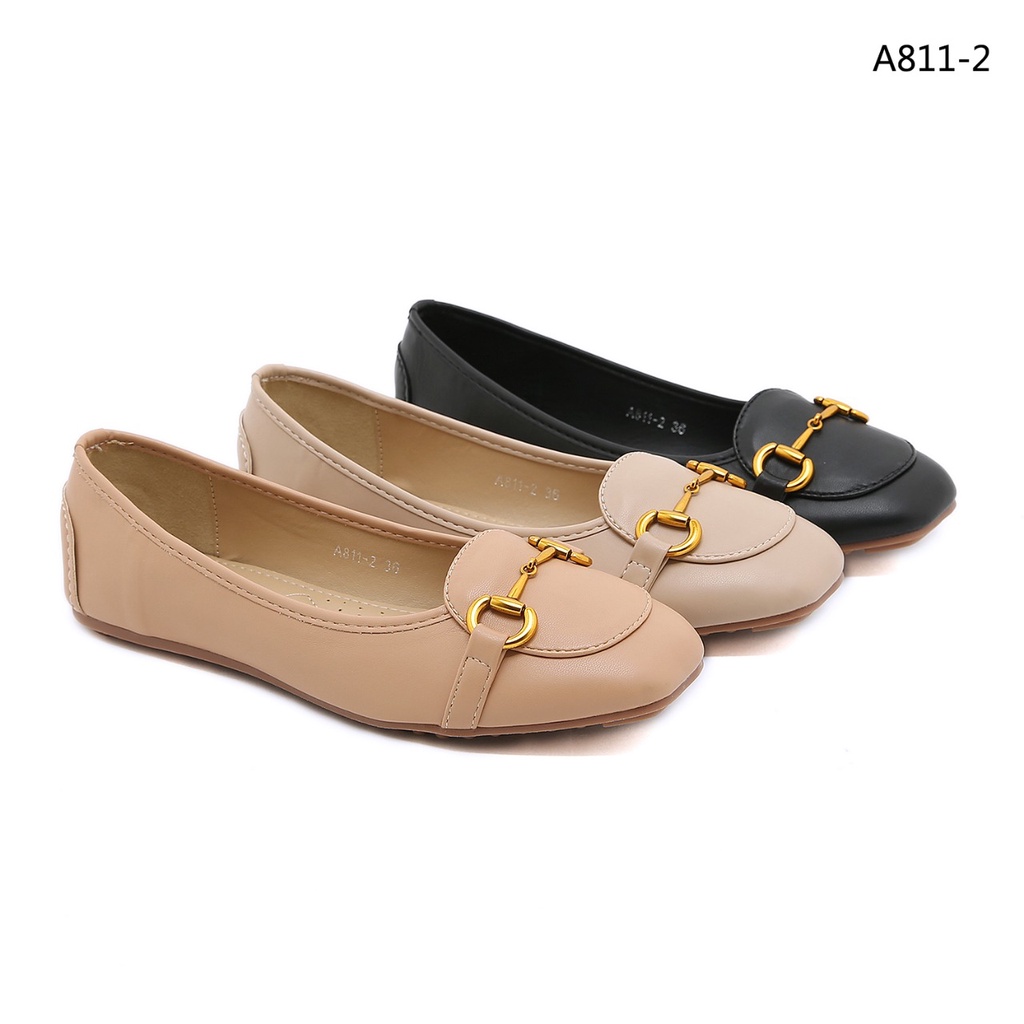 GC  Leather Horsebit Ballerina Flat Shoes #A811-2