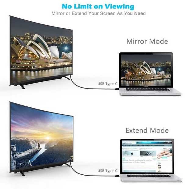 Usb3.1 Type-c thunderbolt to Dvi-d 24+1 cable choetech 1.8m 4k 30hz gold xcd-0018 - Kabel Usb-c to dvi 24-1 1.8 meter xcd0018