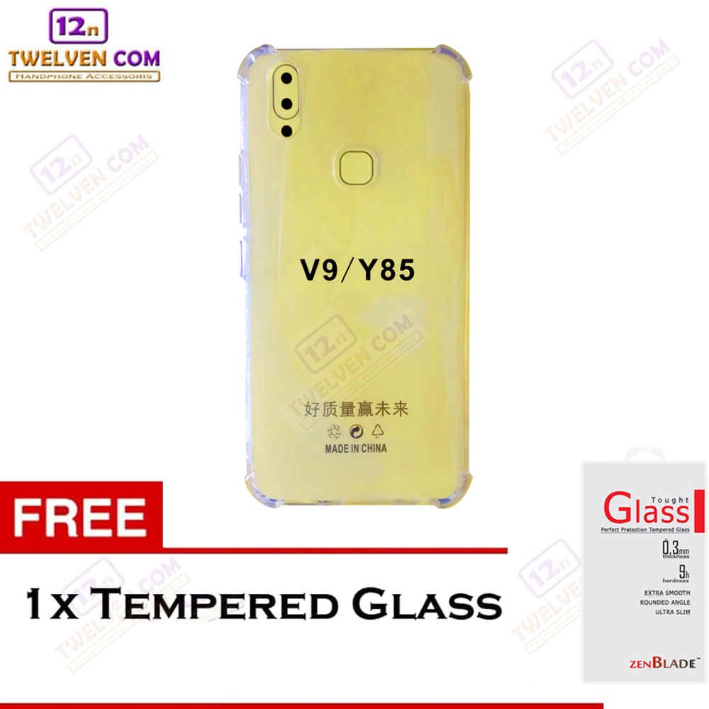 [FLASH SALE] Case Anti Crack Anti Shock Softcase Vivo V9 - Free Tempered Glass