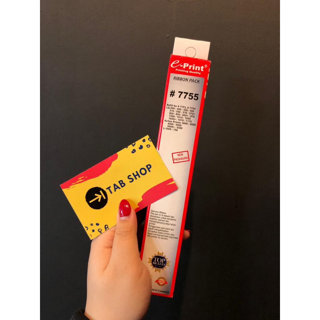 TAB SHOP - EPRINT REFILL RIBBON CARTRIDGE 7755 10M - PITA ISI ULANG KARTRIDGE / EPSON DOT MATRIX LQ2