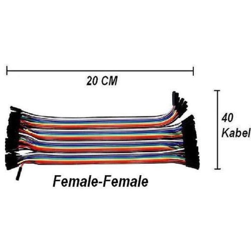 40PCS JUMPER CABLE KABEL 20CM DUPONT