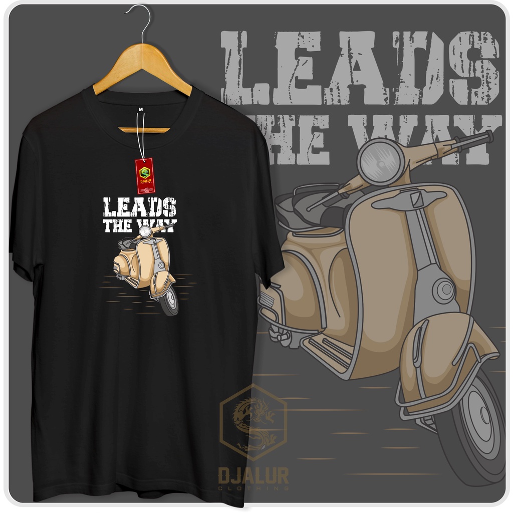 Kaos Vespa Leads Kaos Distro Premium Cotton Combed 30s Djalur Clothing