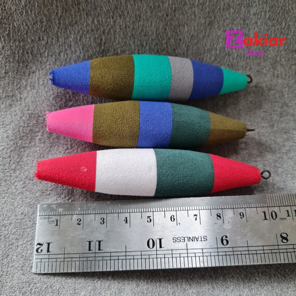 Pelampung Pancing Bahan Busa Model Bulat Lonjong ada Lubang Fosfor Starlite Ampul Kumbul Pancing