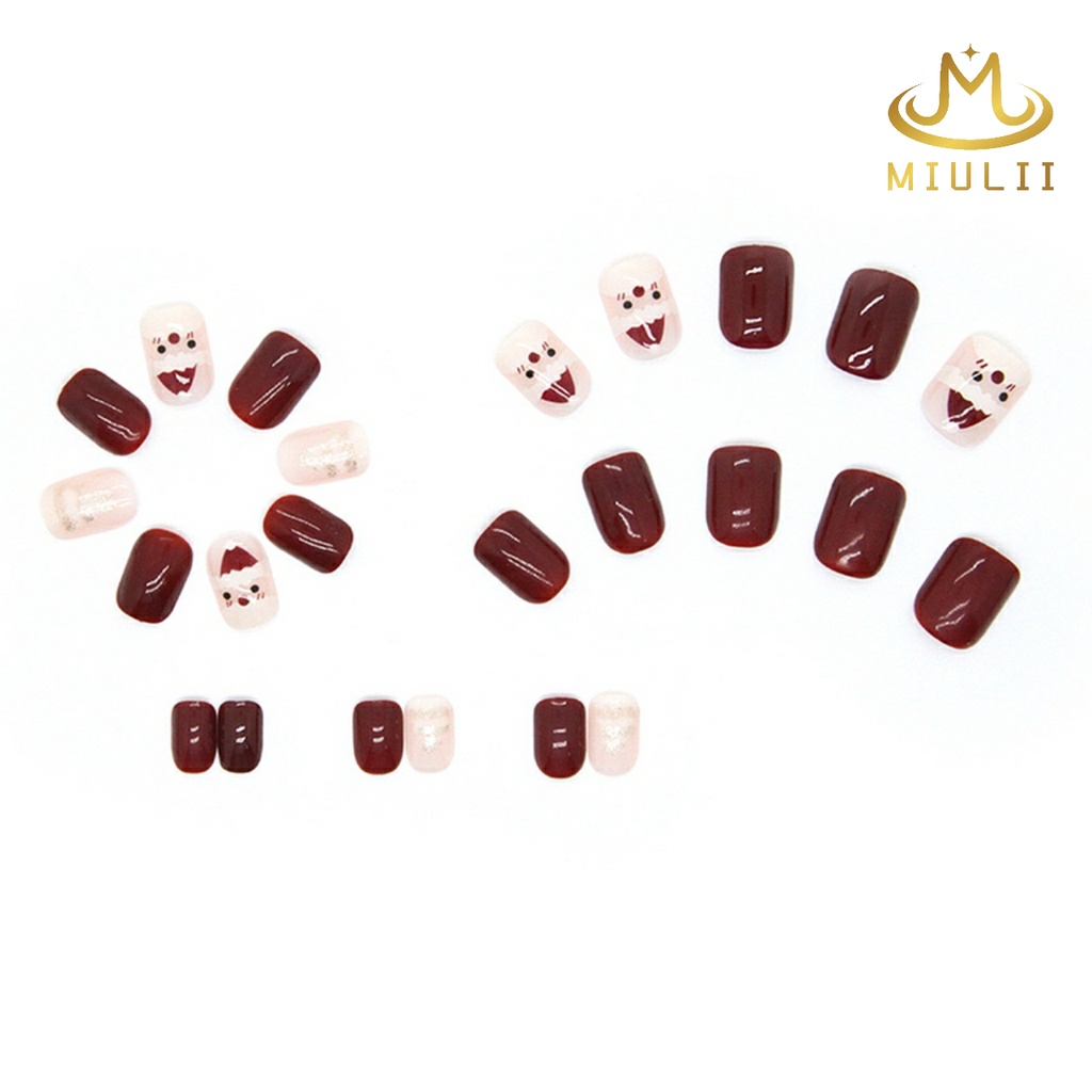 MIULII / KUKU PALSU   A0550  / 24PCS / 3D / NAIL ART / PREMIUM / CUTE / FREE LEM JELLY / KUTEK