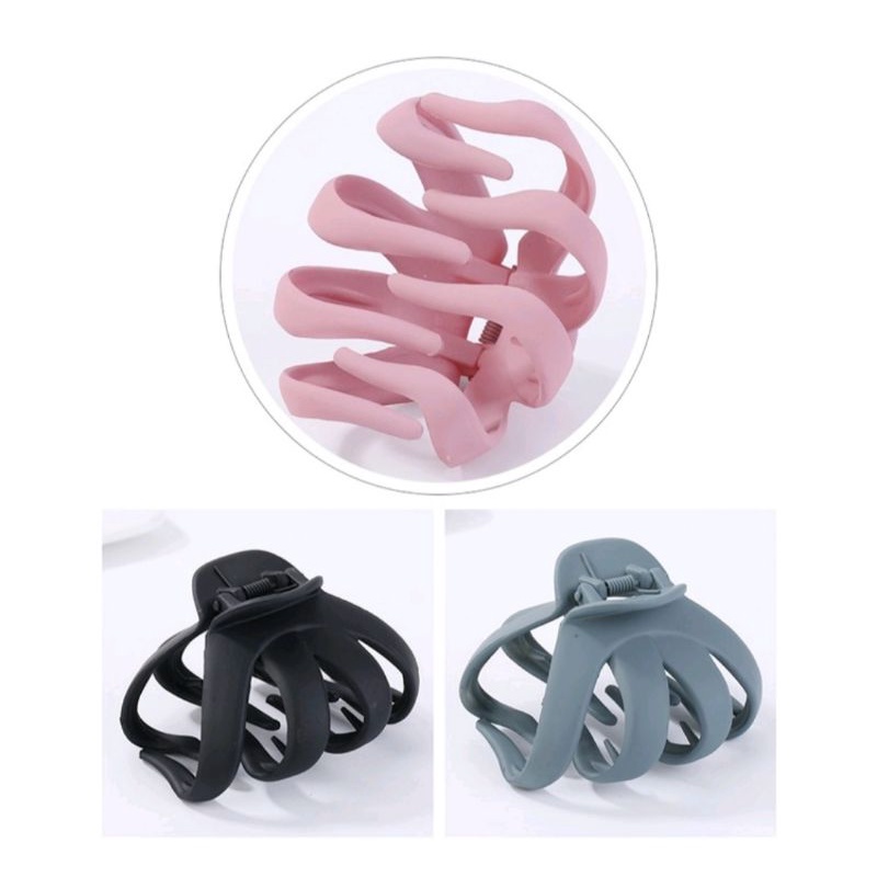 Jedai Doff 4cm  jepit Rambut Matte Cakar 4 Jepit Ponytail Hair Claw Clips /Jedai Doff Bangkok 5cm / Jepit Salon Doff / Jepit Rambut Matte