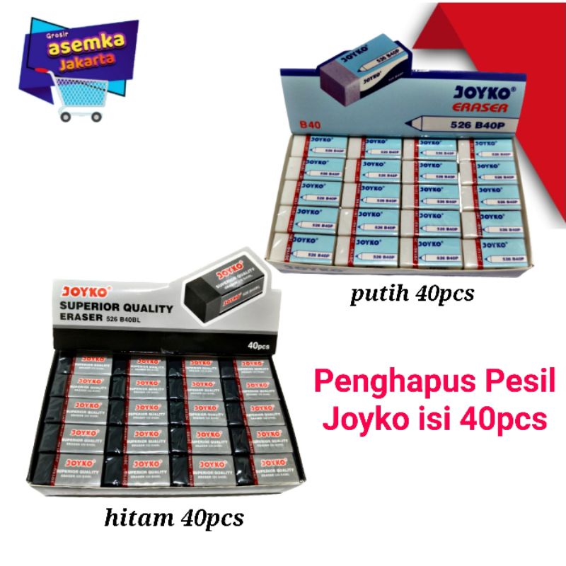 Penghapus pensil Joyko superior Quality Eraser 526 B40BL grosir isi 40pcs