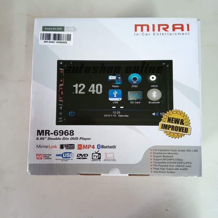 Head Unit Mirai MR-6968 untuk semua mobil