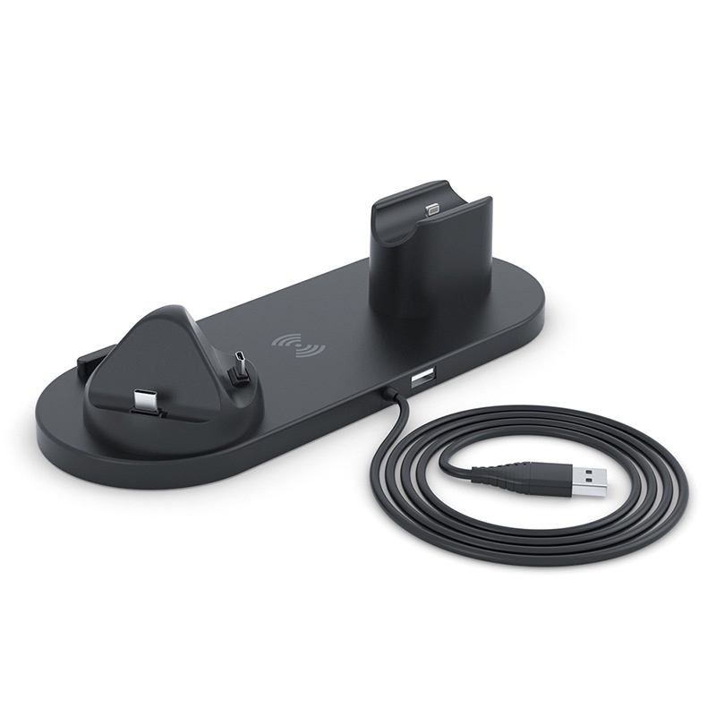 SB Wireless Charger Dock 6 In 1 Fast Charging Stand Universal