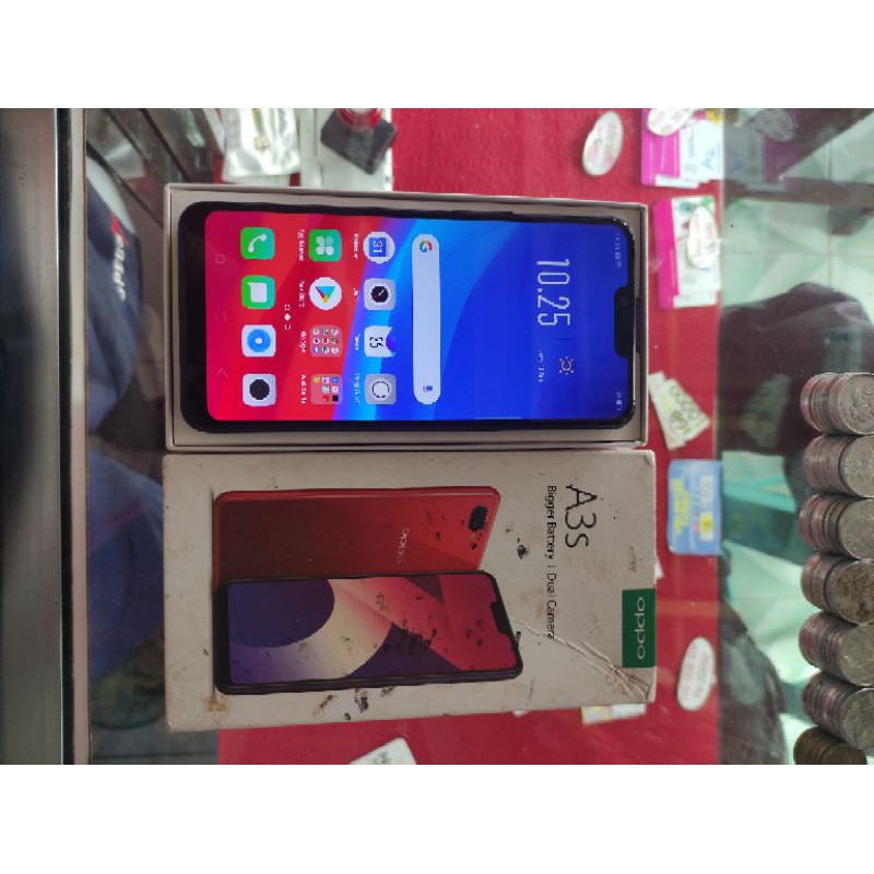 oppo a3s ram 2/16 fullset cas ga ori second/seken/bekas/2nd