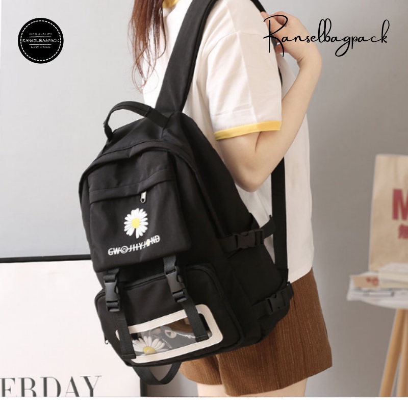 Tas Ransel Wanita - Tas Sekolah Remaja Dewasa Backpack Punggung Stylish Multifungsi Korea Terbaru Murah Kekinian Favorit Besar Traveling Kuliah Kerja Bagus Perempuan Wanita Cewek