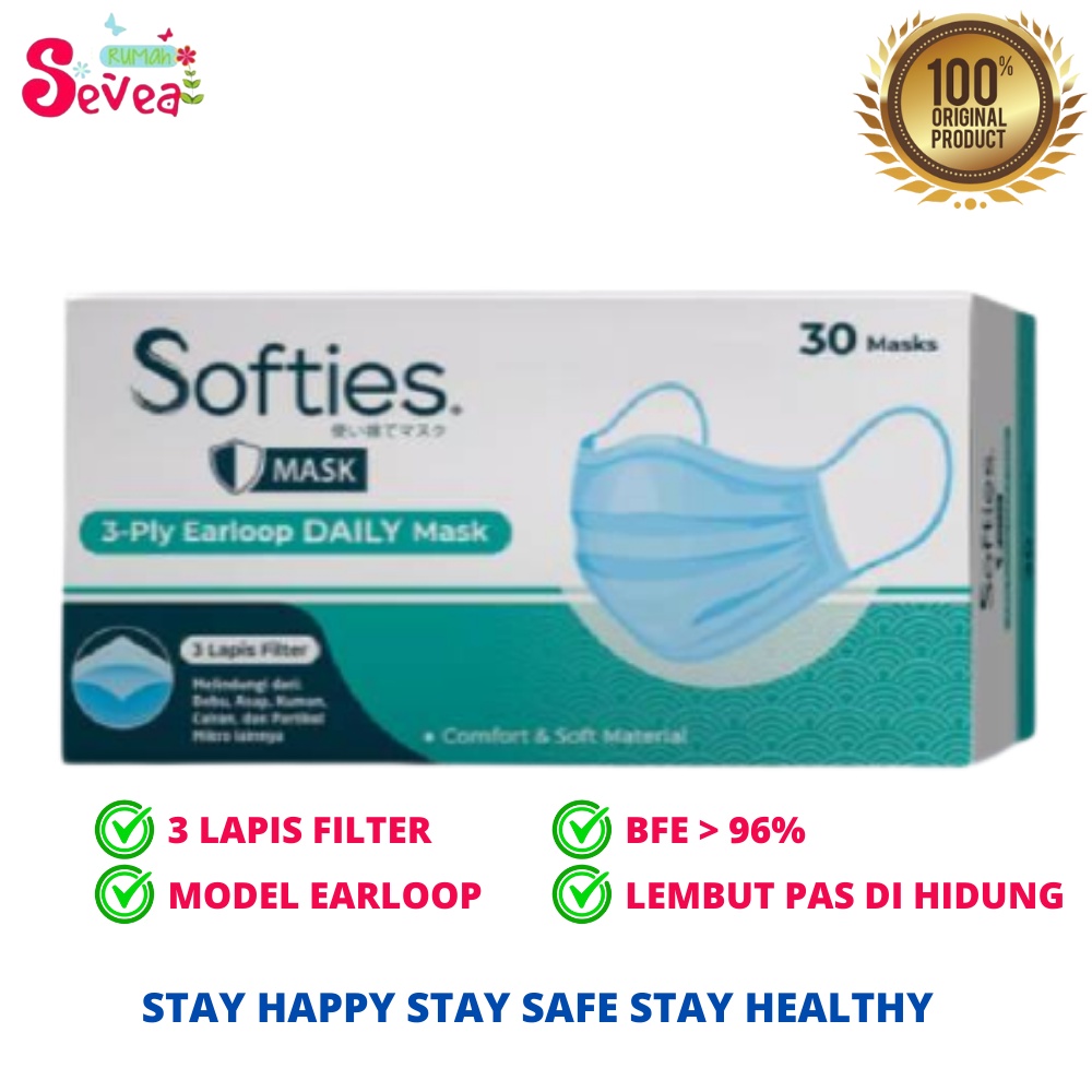 Jual Masker Softies 3 Ply Isi 30 Pcs Shopee Indonesia