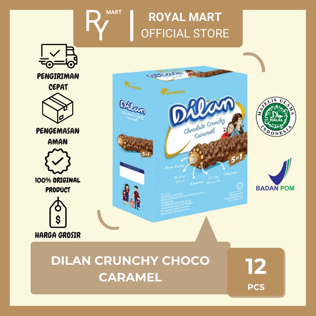 

Dilan Crunchy Choco Caramel 24 grx12 Pcs (1 Box)