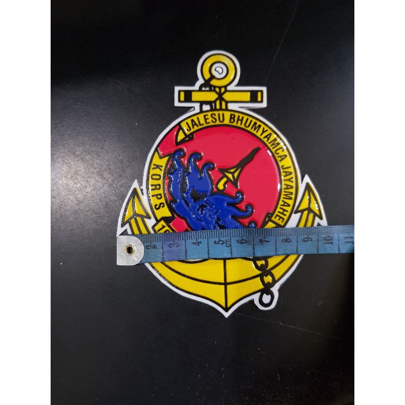 

Stiker Embos besar Marinir Jangkar|Stiker Segitiga Marinir 12cm|Stiker marines