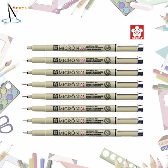 

Pendrawing- Micron Sakura Drawing Pen 003,005,01,02,03,04,05,08 -Drawing-Pen.