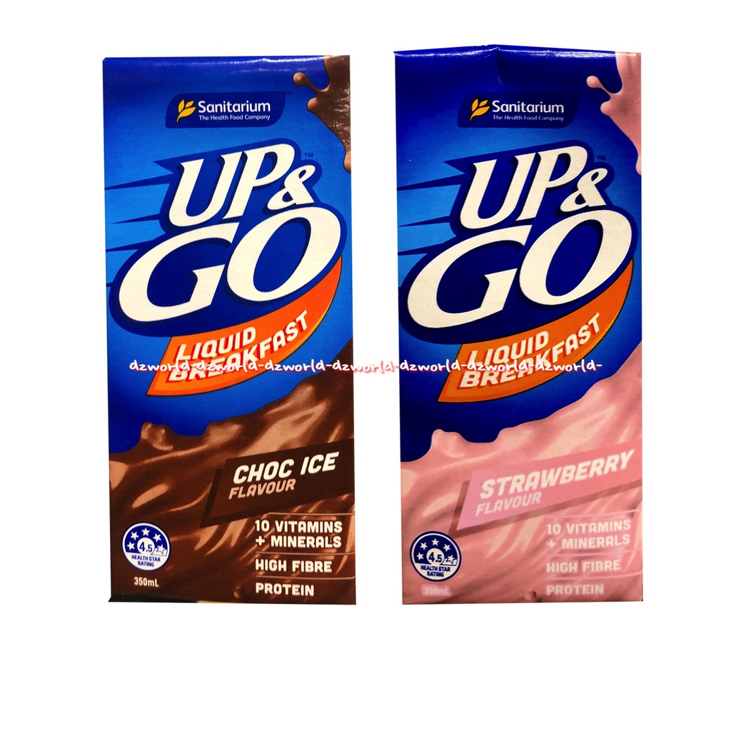 Up &amp; Go Liquid Breakfast 350ml Vila Ice Favour Minuman Susu Rasa Es Vanila Sanitarium Up and go Upgo Up go