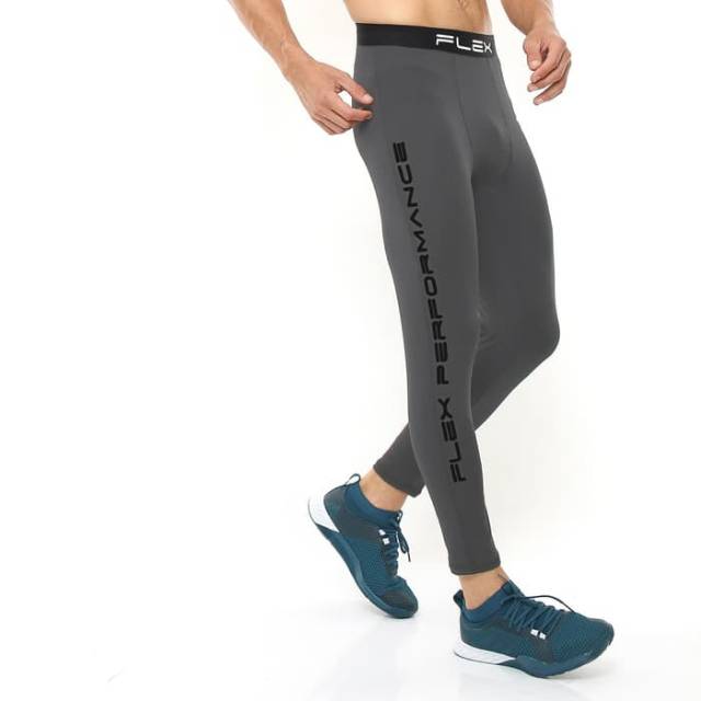 FHS-005AB Celana legging sport fitness bodyfit FLEX abu